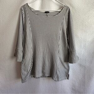 Talbots Women’s Black White Long Sleeve Top Size: 1X